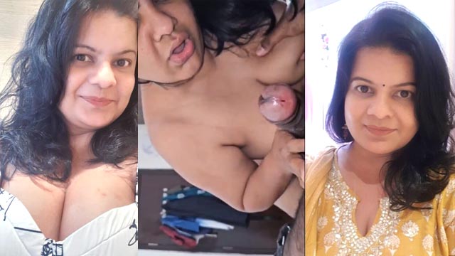 Busty Milf Giving Blowjob Mastrubating On Bed & Fucking